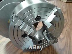 10 4-JAW LATHE CHUCK w. Independent jaws w. L00 semi-finished adapter #1004F0