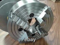 10 4-JAW LATHE CHUCK w. Independent jaws w. L0 semi-finished adapter #1004F0