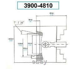 10 4-jaw D1-6 Direct Mount Camlock Lathe Chuck (3900-4810)