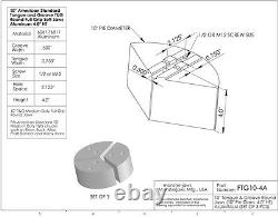 10 Full Grip Tongue & Groove Aluminum Lathe Soft Jaws (4 HT, 10 Pie Diameter)