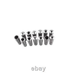13Pc #4 Morse Taper Collet 1/8-1 4MT MT4 With 3/16 1/4 3/8 1/2 5/8 3/4