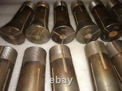 14 pc Pratt & Whitney #10 10P Collet Set with Spindle Adapter & Thread Protector