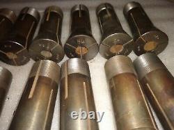 14 pc Pratt & Whitney #10 10P Collet Set with Spindle Adapter & Thread Protector