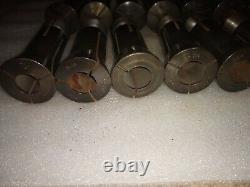 14 pc Pratt & Whitney #10 10P Collet Set with Spindle Adapter & Thread Protector