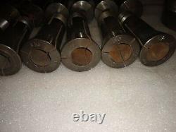 14 pc Pratt & Whitney #10 10P Collet Set with Spindle Adapter & Thread Protector