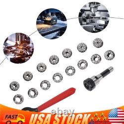 15Pcs ER32 Collet Set R8 Shank Chuck Tools for Milling Machine, Lathe, Drilling