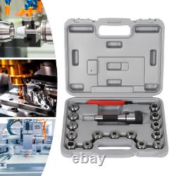 15Pcs ER32 Collet Set R8 Shank Chuck Tools for Milling Machine, Lathe, Drilling