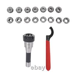 15Pcs ER32 Collet Set R8 Shank Chuck Tools for Milling Machine, Lathe, Drilling