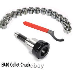15Pcs ER40 Collet Chuck R8 Shank Set For CNC Lathe Milling Tool 1/8 1 By 16th