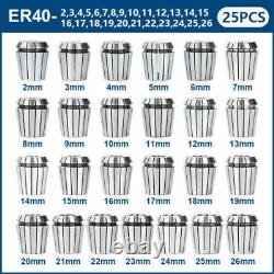 1-26mm ER11-ER40 Spring Collet Chuck for CNC Engraving Lathe Milling Cutter