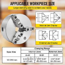 1 pc Lathe Chuck 10 3 Jaw Self Centering withReversible Jaw K11-250A