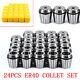 24Pcs ER40 Collet Set Metric Spring Collet Milling Lathe CNC Chuck Bit Holder