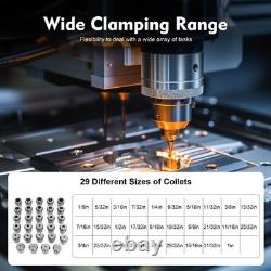 29 Pcs ER40 Precision Spring Collet Set Milling Lathe CNC Chuck Bit Holder Tool 29 Pcs ER40 Precision Spring Collet Set Milling Lathe CNC Chuck Bit Holder Tool