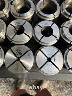 36pc B60 INDEX 23 B&S Collet Set Mostly Hardinge Metal Lathe Chuck CNC Turning