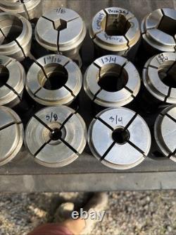 36pc B60 INDEX 23 B&S Collet Set Mostly Hardinge Metal Lathe Chuck CNC Turning