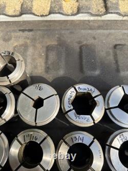 36pc B60 INDEX 23 B&S Collet Set Mostly Hardinge Metal Lathe Chuck CNC Turning