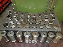 38 Pieces Hardinge Lathe Collet Set Lot 215