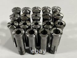 3C Collet 19pc Lot 3/32-1/2 Lathe Round Chuck Block Set Hardinge South Bend