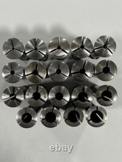 3C Collet 19pc Lot 3/32-1/2 Lathe Round Chuck Block Set Hardinge South Bend