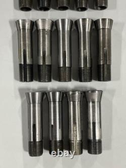3C Collet 19pc Lot 3/32-1/2 Lathe Round Chuck Block Set Hardinge South Bend