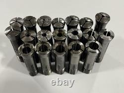 3C Collet 19pc Lot Used 3/32-1/2 Lathe Round Chuck Stop Hardinge South Bend