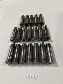 3C Collet 19pc Lot Used 3/32-1/2 Lathe Round Chuck Stop Hardinge South Bend