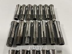 3C Collet 19pc Lot Used 3/32-1/2 Lathe Round Chuck Stop Hardinge South Bend