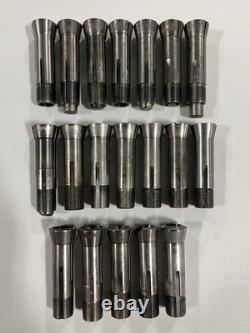 3C Collet 19pc Lot Used 3/32-1/2 Lathe Round Chuck Stop Hardinge South Bend