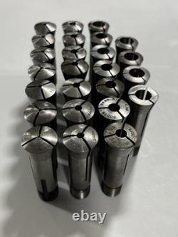3C Collet 25pc Lot 3/64-33/64 Lathe Round Chuck Block Set Hardinge South Bend