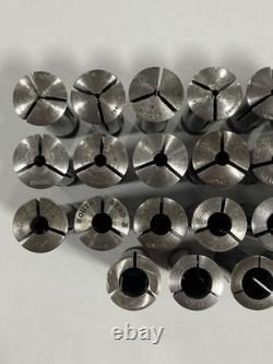 3C Collet 25pc Lot 3/64-33/64 Lathe Round Chuck Block Set Hardinge South Bend