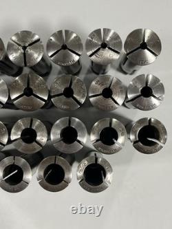 3C Collet 25pc Lot 3/64-33/64 Lathe Round Chuck Block Set Hardinge South Bend