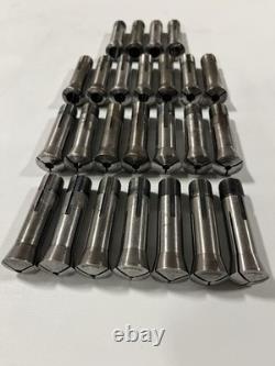 3C Collet 25pc Lot 3/64-33/64 Lathe Round Chuck Block Set Hardinge South Bend