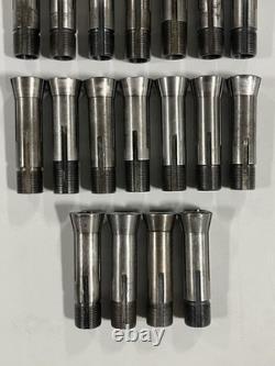 3C Collet 25pc Lot 3/64-33/64 Lathe Round Chuck Block Set Hardinge South Bend