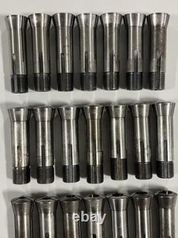 3C Collet 25pc Lot 3/64-33/64 Lathe Round Chuck Block Set Hardinge South Bend