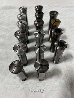 3C Collet Lot 19pc Set Lathe Chuck Hardinge Block Mill Tool 1/8 3/16 3/8 1/2