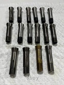 3C Collet Lot 19pc Set Lathe Chuck Hardinge Block Mill Tool 1/8 3/16 3/8 1/2