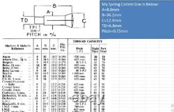 40pcs Spring Collets Collet fits 8mm Watchmaker Lathe New