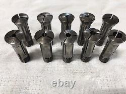 4E Lathe Collet Lot Set 10 Pc Elgin Tool Works Chuck Machine Mill Holder Block