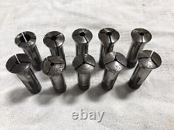 4E Lathe Collet Lot Set 10 Pc Elgin Tool Works Chuck Machine Mill Holder Block