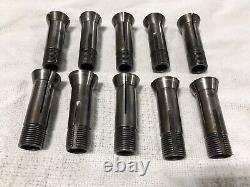 4E Lathe Collet Lot Set 10 Pc Elgin Tool Works Chuck Machine Mill Holder Block