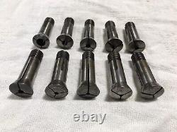 4E Lathe Collet Lot Set 10 Pc Elgin Tool Works Chuck Machine Mill Holder Block