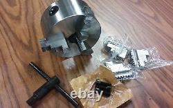 5 3-JAW SELF-CENTERING LATHE CHUCKS with extra jaws, part# 0503F0 NEW