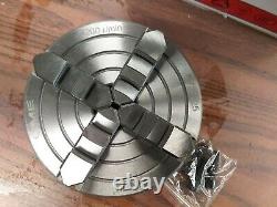 5 4-JAW LATHE CHUCK independent jaws w. 2-1/4-8 semi-finished adapter 0504F0