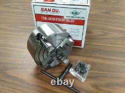 5 4-JAW LATHE CHUCK w independent jaws 4 rear mounting Holes #0504F0 K72 125