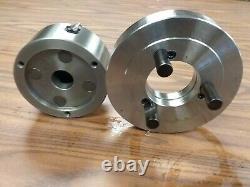 5 4-JAW LATHE CHUCK w independent jaws w. D1-4 semi-finished adapter #0504F0
