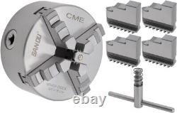 5 4-JAW SELF-CENTERING LATHE CHUCKS with extra jaws, #0504-SF Free Ship USA