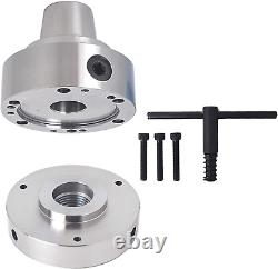 5 Inch 5C Plain Back Collet Lathe Chuck Closer with Semi-Finished Adapter 1-1/2