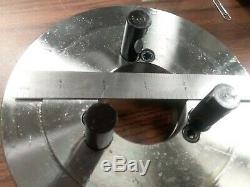 6 4-JAW LATHE CHUCK w independent jaws w D1-3 adapter semi-finished #0604F0