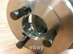 6 4-JAW LATHE CHUCK w independent jaws w D1-4, D4 adapter semi-finish #0604F0