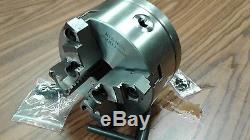6 4-JAW SELF-CENTERING LATHE CHUCK w. Top & bottom jaws w. D1-4 adapter-new
